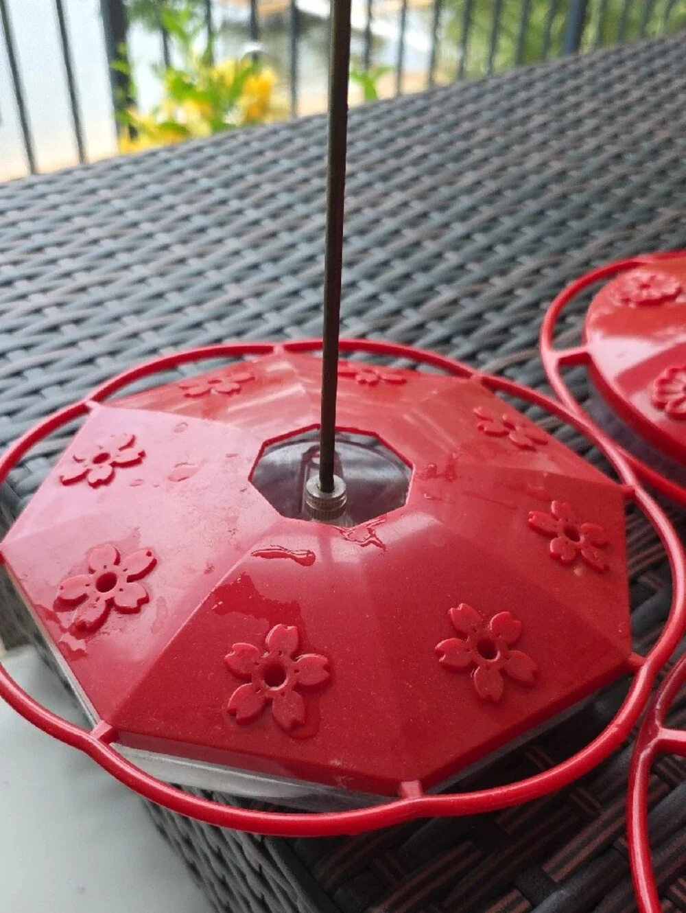 Red Decorative Hummingbird Nectar Feeders - Pack of 4